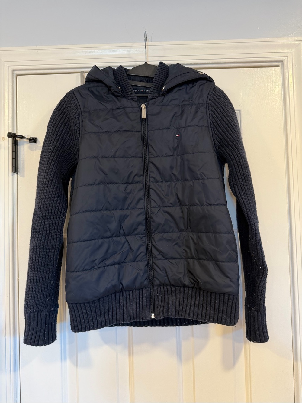 Tommy Hilfiger Women’s Navy Quilted Hooded Jacket